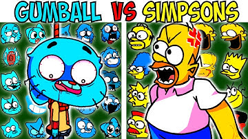 ALL GUMBALL VS SIMPSONS TEST | FNF Character Test | Gameplay VS Playground
