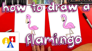 How To Draw A Cartoon Flamingo