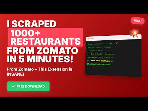Zomato Scraper Pro – Restaurant Data Extractor video preview 2