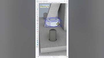 SketchUp tip ✨Precision in every detail! 🏗️🔩 A 3D-modeled bolt and washer assembly in SketchUp