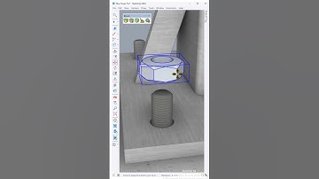 SketchUp tip ✨Precision in every detail! 🏗️🔩 A 3D-modeled bolt and washer assembly in SketchUp