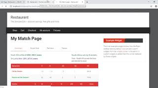 how to make live cricket score Wordpress blog with ultimate live cricket WordPress plugin screenshot 3