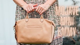 Mina Baie Mojave Mini Emmy Diaper Bag + Size Comparison of Full & Midi