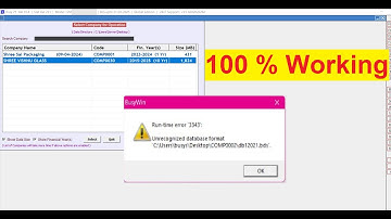 #runtimeerror Run Time Error Unrecognized database format Busy Software resolve the problam