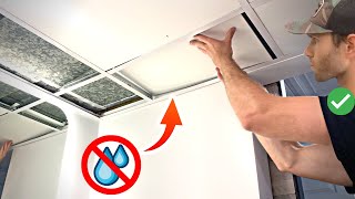 How to Install a Drop Ceiling in a Bathroom (DIY Drop Ceiling Installation with PVC Tiles!)