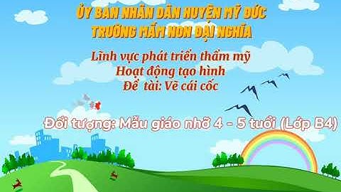Hoạt động tạo hình: Vẽ cái cốc