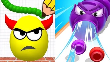 Draw To Smash Logic Puzzle VS Pop Tube Run Satisfying ASMR Gameplay (Android, ios) Part 2