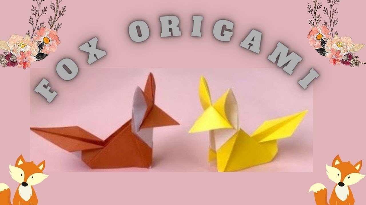 fox origami :origami fox mask🦊
