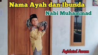 Aqidatul Awam || Nama Ayah dan Ibunda Nabi Muhammad saw