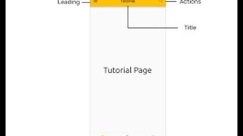Flutter -AppBar, Leading $ actions[](Mobile App Development)