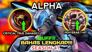 INSANE BUFFED ALPHA MODE! FASTEST WAY TO MAKE ALPHA OP! BEST ALPHA BUILD SET 2026 ALPHA MLBB