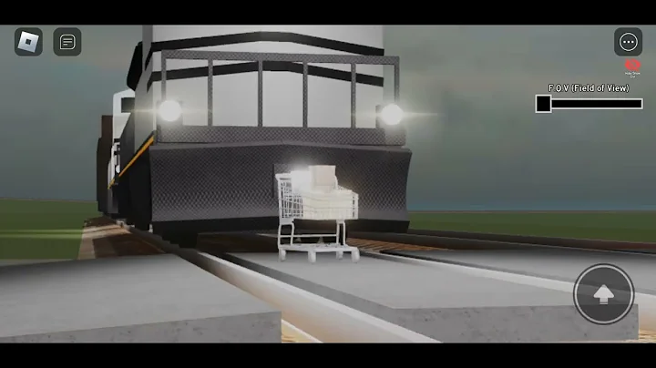 Train hits shopping cart