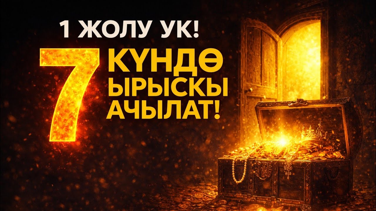 КЕРЕМЕТ КЫРААТ! 1 РЕТ УК — 7 КҮНДӨ ЫРЫСКЫ ЭШИГИ АЧЫЛАТ