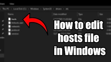 How to edit hosts file in Windows!