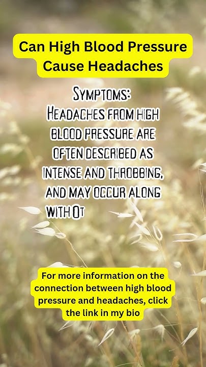 can-high-blood-pressure-cause-headaches-shorts-youtube