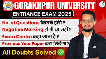 DDU Gorakhpur University Entrance Exam 2025 | Previous Year Paper, Exam Center, Pattern, Syllabus