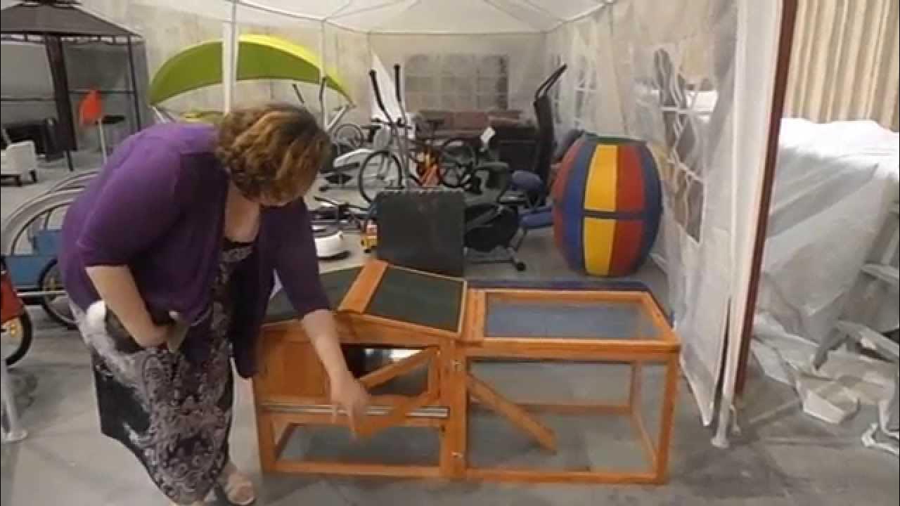 AOSOM CANADA PawHut Large Chicken Rabbit Hutch Cage, item D20014