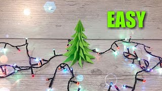 DIY: 3D PAPER CHRISTMAS TREE. HOW TO MAKE A 3D PAPER XMAS TREE