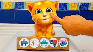 Talking Ginger😻😻|Teeth Brushing Timer Start🪥🪥😬😬⏰⏰|Task Completed✌️⏰|Game Play🧩🧩|