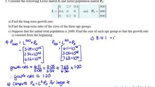 Leslie Matrices Part 4