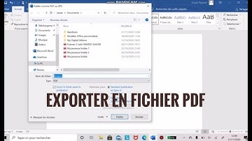 Tutoriel Word - Exporter un fichier Word en format Pdf