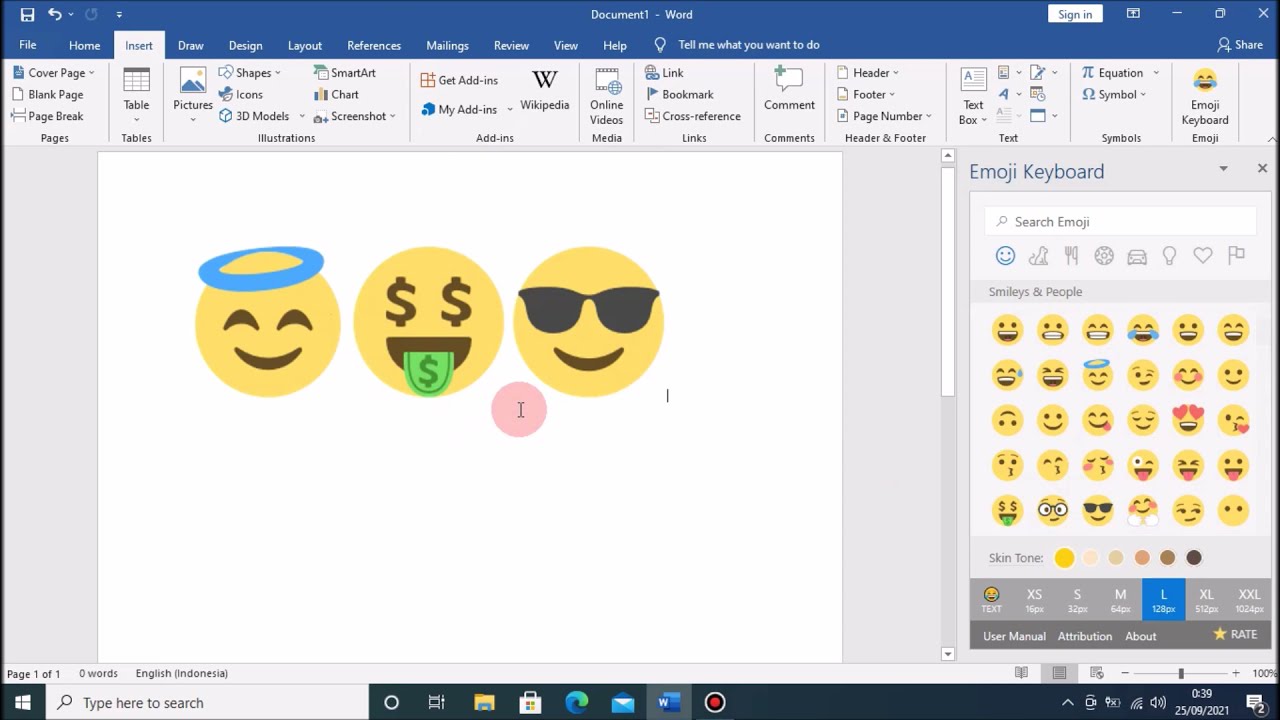 How to add emoji in Microsoft Word - YouTube