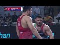 GOLD FS - 97 kg: B. ULZIISAIKHAN (MGL) v. R. YAZDANI (IRI)