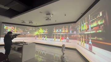Gun shooting wall interactive 3D video wall fast responds large screen 3D games