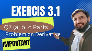 2nd year Mathematics KPK Board Chapter  No3 Differentiation Exercise 3.1      Q7