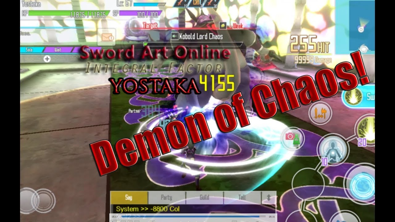 DEMON OF CHAOS BOSS | SWORD ART ONLINE INTEGRAL FACTOR (SAOIF) | ENGLISH | MMORPG