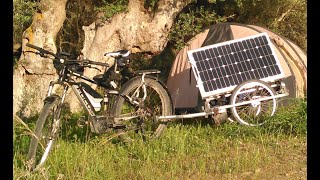 Fahrradwohnwagen | Solarpanele | Schaltplan | Solarlader | Akkuanhänger | elektrisches Layout