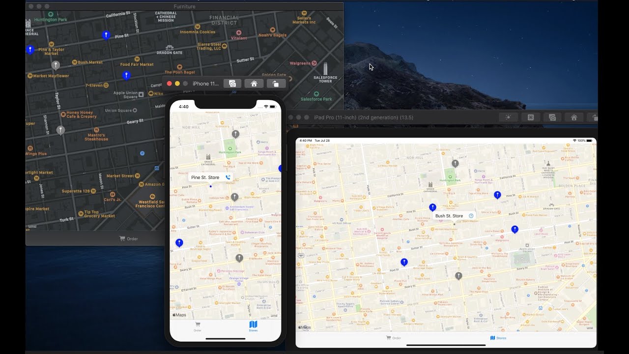 Using TabView and embedding MapKit in UIViewRepresentable - Furniture ...