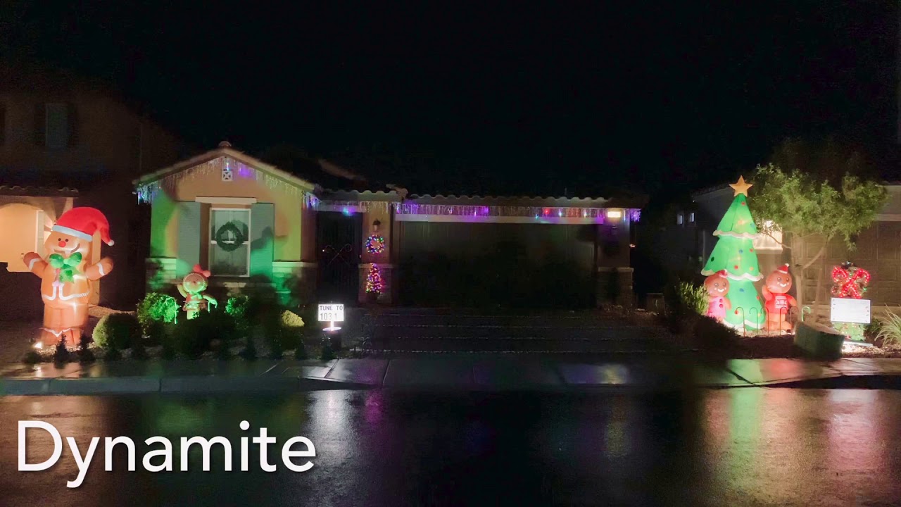 Dynamite, Christmas light show 2020 YouTube