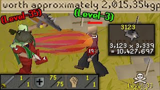 Dragonfire shield PKing on a level 35