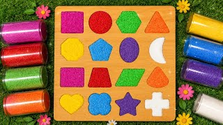 Learn Shapes for Kids | Wooden Shapes Puzzle for Toddlers | Name of Shapes
