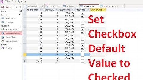Set checkbox default value to checked in Access database; Urdu/Hindi (File Available)