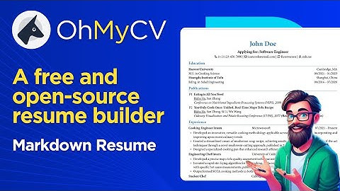 OhMyCV Resume : A free and open-source resume builder