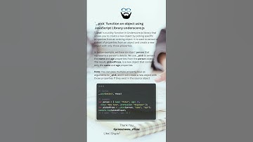 `_.pick` function on object using JavaScript Library underscore.js ( #shorts )