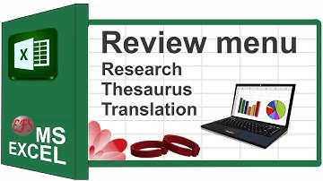 MS excel 2013 class 65 review menu research thesaurus  and translation Urdu/Hindi