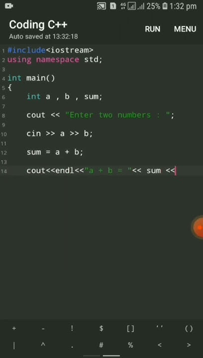 C++ code for addition 🤟#shorts#youtubeshorts - YouTube
