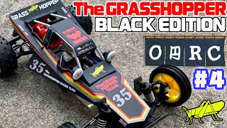 0円ラジコン #4 大好きグラスホッパー FRP自作ダンパーステー 自作ステッカー tamiya RC  The Grasshopper Black Edition