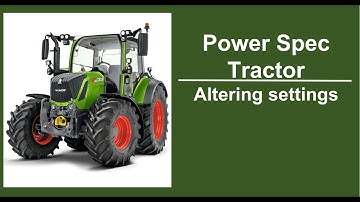Fendt digital dashboard Altering settings