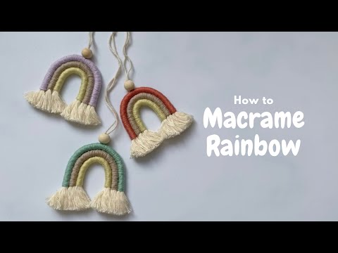 マクラメレインボーの作り方｜綺麗なアーチを作るコツ｜DIY macrame