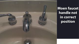 Moen Faucet handle keeps twisting out of position