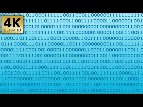 Royalty Free Template Digital Binary Background Animation Blue Theme
