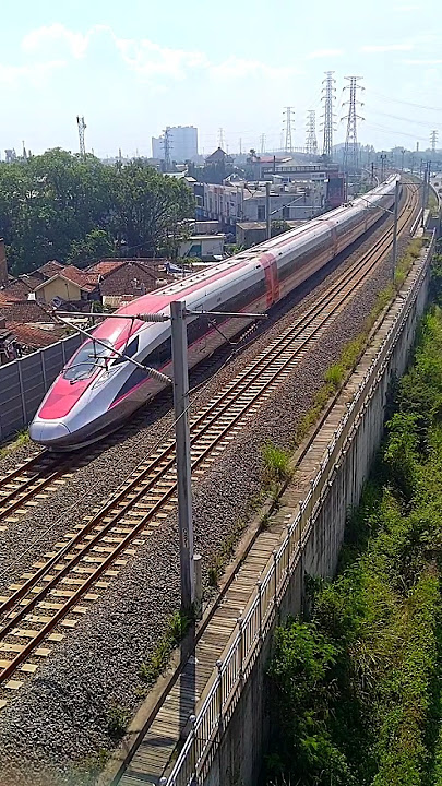 WHOOSH Bullet Train in Bandung West Java #railway #railfans #train #highspeedtrain #keretacepat