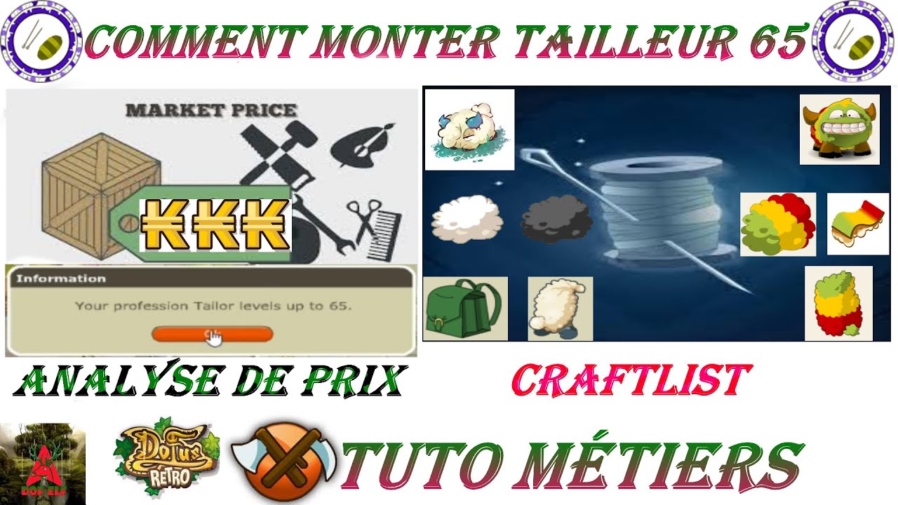 Dofutro #31: 👕Monter tailleur 65 🎒 Analyse et Craftlist
