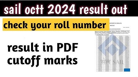 Sail octt 2024 result out,sail  octt 2024 cutoff marks, check your result for skills test #sail