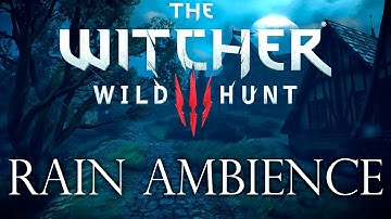 The Witcher 3 - Rain Ambience in Oxenfurt (ASMR, Music, Thunder) for Relaxing and Working