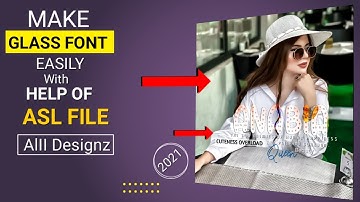 HOW TO MAKE GLASS FONT EASILY IN PHOTOPEA || MAKE GLASS FONT WITH THE HELP OF ASL FILE || BY AlII De